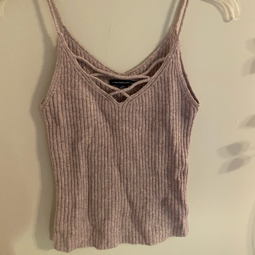 criss cross american eagle pinkish / mauve tank